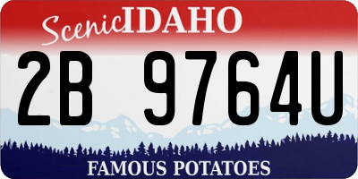 ID license plate 2B9764U