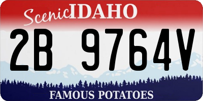 ID license plate 2B9764V