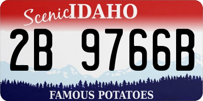 ID license plate 2B9766B