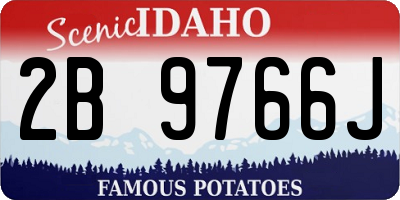 ID license plate 2B9766J