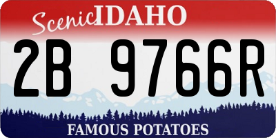 ID license plate 2B9766R