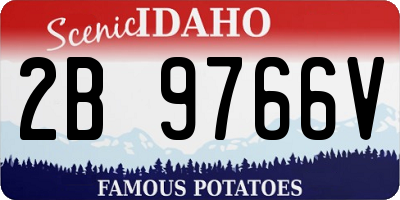 ID license plate 2B9766V