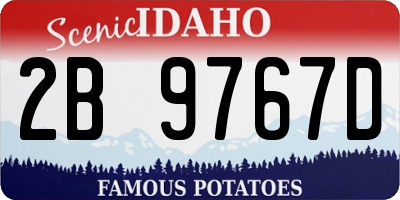 ID license plate 2B9767D