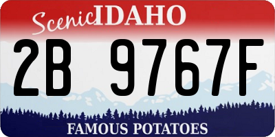 ID license plate 2B9767F