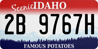 ID license plate 2B9767H