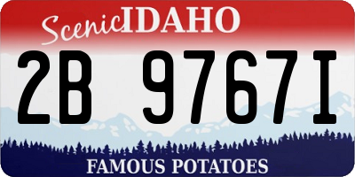 ID license plate 2B9767I