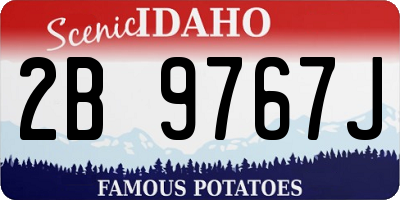 ID license plate 2B9767J
