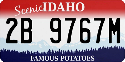 ID license plate 2B9767M