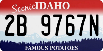 ID license plate 2B9767N