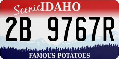 ID license plate 2B9767R