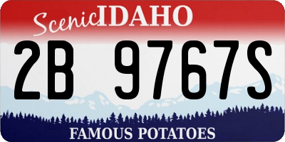 ID license plate 2B9767S