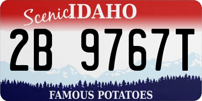 ID license plate 2B9767T