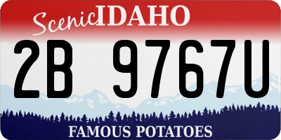 ID license plate 2B9767U