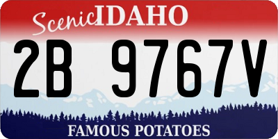 ID license plate 2B9767V