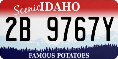 ID license plate 2B9767Y