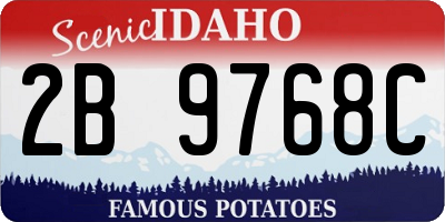 ID license plate 2B9768C