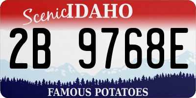 ID license plate 2B9768E