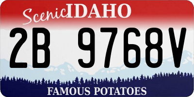 ID license plate 2B9768V