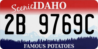 ID license plate 2B9769C