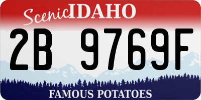 ID license plate 2B9769F
