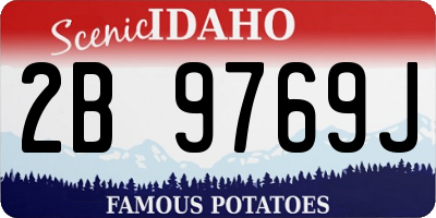 ID license plate 2B9769J