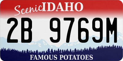 ID license plate 2B9769M