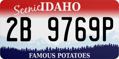 ID license plate 2B9769P
