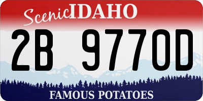 ID license plate 2B9770D