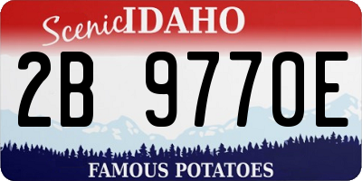ID license plate 2B9770E