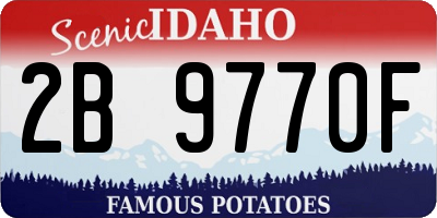 ID license plate 2B9770F