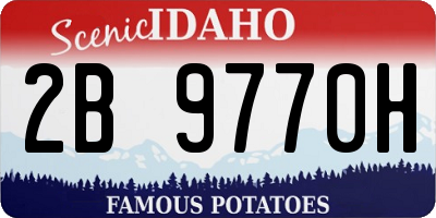 ID license plate 2B9770H
