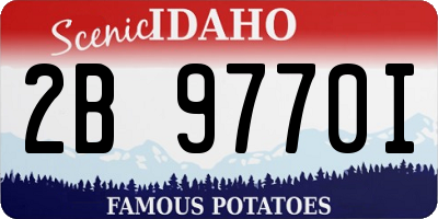 ID license plate 2B9770I