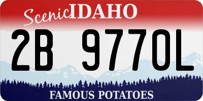 ID license plate 2B9770L