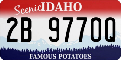 ID license plate 2B9770Q