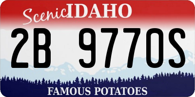 ID license plate 2B9770S