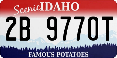 ID license plate 2B9770T