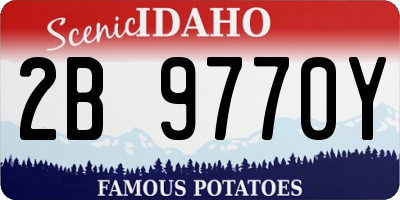 ID license plate 2B9770Y