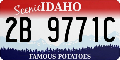 ID license plate 2B9771C