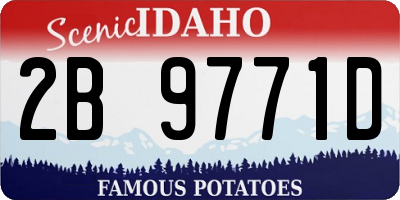ID license plate 2B9771D