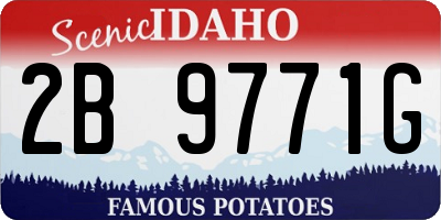 ID license plate 2B9771G