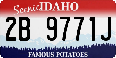 ID license plate 2B9771J