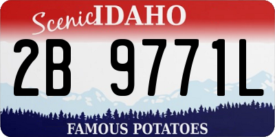 ID license plate 2B9771L