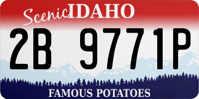ID license plate 2B9771P