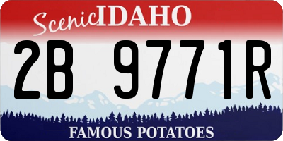 ID license plate 2B9771R