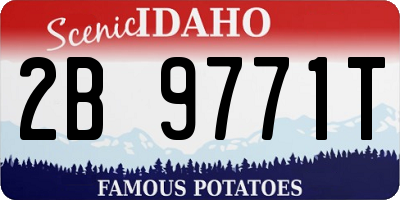 ID license plate 2B9771T