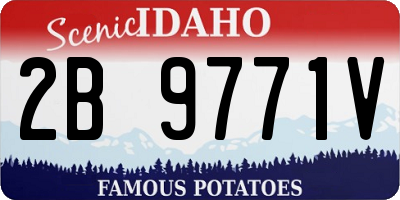 ID license plate 2B9771V