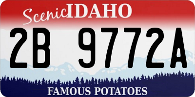 ID license plate 2B9772A