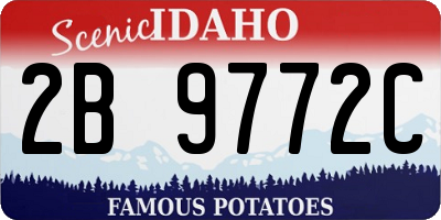 ID license plate 2B9772C
