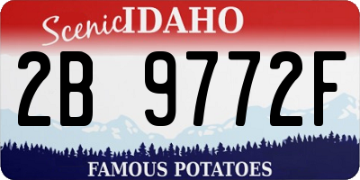 ID license plate 2B9772F