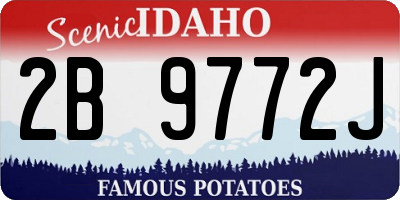 ID license plate 2B9772J